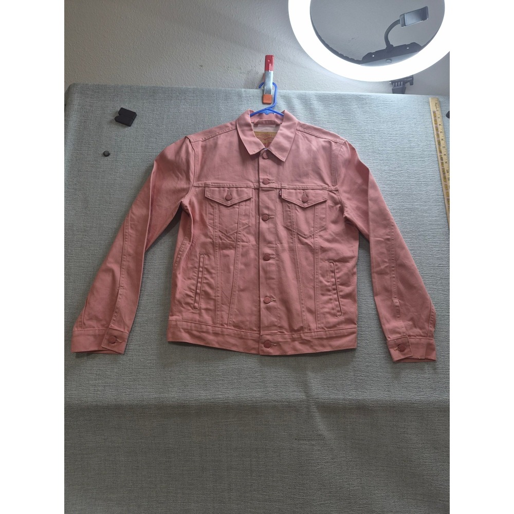 Levi's Trucker Jacket Mens Medium Pink Denim Cotton Streetwear Button Front